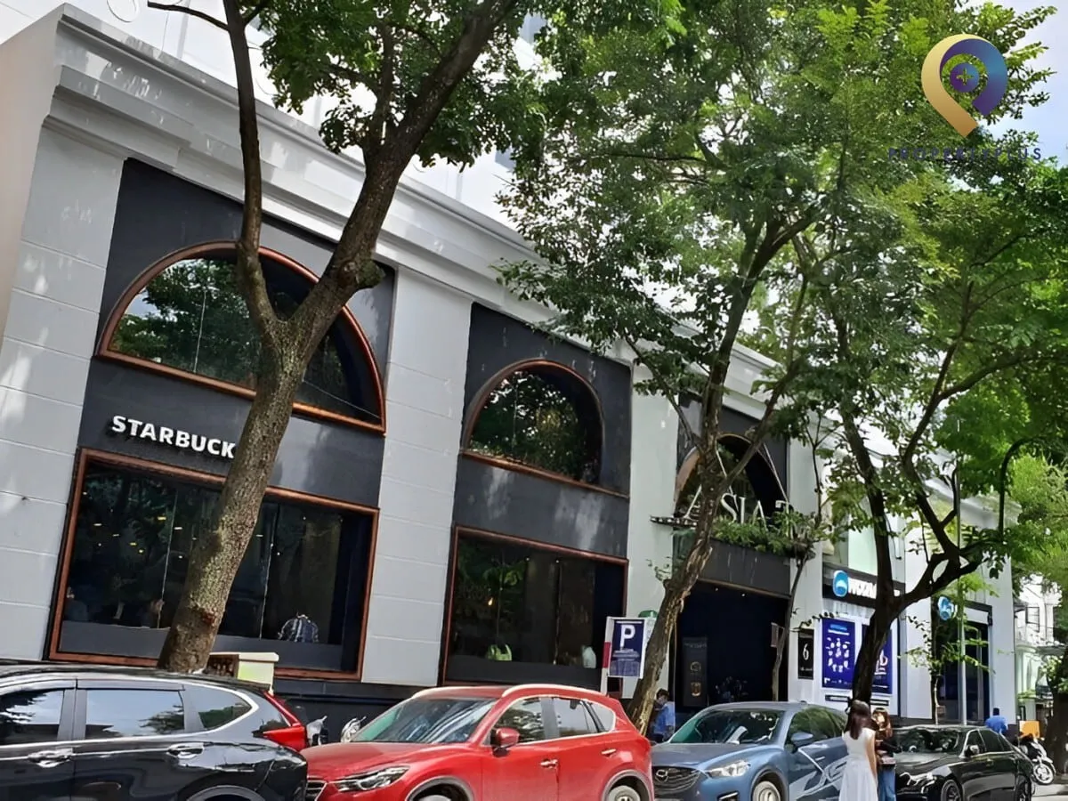 Khu vực sảnh ngoài tòa nhà Asia Tower